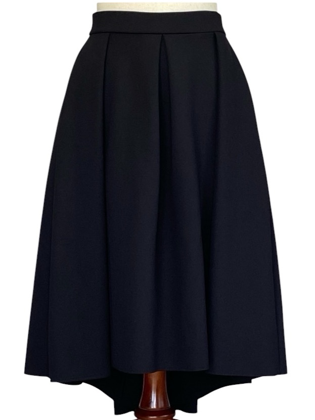 Marie Saint Pierre Notection Pleated High Low Midi Skirt With Pockets